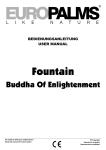 EUROPALMS Fountain, BUDDHA OF ENLIGHTENMENT User Manual