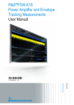 R&S FSW-K18 Amplifier Measurements User Manual