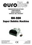 EUROLITE BH-200 Super Bubble Machine user manual