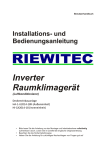 User Manual for Cassette Unitary Models RIEWITEC german