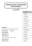 MANUAL DEL UTILIZADOR USER MANUAL