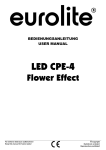 EUROLITE LED CPE-4 Flower Effect User Manual