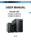 USER MANUAL - PowerWalker UPS