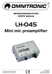 USER MANUAL LH-045 Mini mic preamplifier
