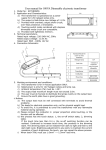 User manual for 180VA Dimmable electronic transformer