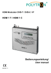 HDM 1 T / HDM 1 C Bedienungsanleitung/ User manual
