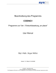 CODING1-Beschreibung (User Manual)