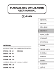 MANUAL DEL UTILIZADOR USER MANUAL