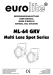 EUROLITE ML-64 GKV Multi Lens Spot Series User Manual