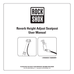 Reverb Height Adjust Seatpost User Manual