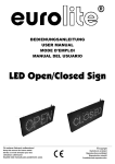 EUROLITE LED Open/Closed sign user manual - LTT