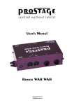 Remote WAH WAH User's Manual