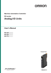 NX-series Analog I/O Units User's Manual