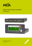 Output feeder monitor set MEg71 – User manual