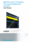 R&S FSV-K10x LTE DL Measurement Application