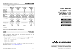 USER MANUAL - Multiform Lighting