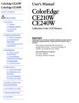 ColorEdge CE210W/CE240W User's Manual
