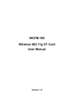 WCFM-100 Wireless 802.11g CF Card User Manual
