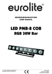 EUROLITE LED PMB-8 COB RGB 30W Bar User Manual