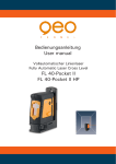 Bedienungsanleitung User manual FL 40-Pocket II FL 40