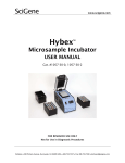 Hybex Microsample Incubator User Manual