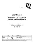 User Manual Windows CE 5.00 BSP for the TQMa31 - TQ
