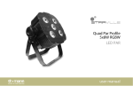 Quad Par Profile 5x8W RGBW LED PAR user manual