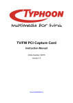 Typhoon TV/FM PCI Capture Card User Manual ENG