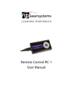 Remote Control RC-1 User Manual
