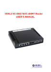 VDSL2 VC-400LT&VC-400RT Router USER'S MANUAL