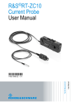 R&S RT-ZC10 Current Probe User Manual