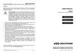 USER MANUAL - Multiform Lighting