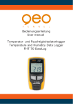 Bedienungsanleitung User manual Temperatur- und - geo