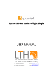 Square LED Pro Vario Softlight Single User Manual