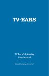 TV Ears 5.0 Analog User Manual