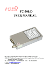 FC-301/D USER MANUAL - Argent Data Systems