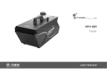 AFH-600 hazer user manual - S