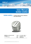 User Manual SONO-VARIO