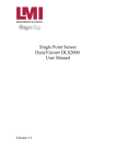 Single Point Sensor DynaVision¤ DLS2000 User Manual