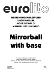 EUROLITE Mirroball with base User Manual