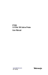 P7225 2.5GHz 10X Active Probe User Manual