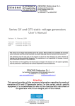 Series GV and GTS static voltage generators User's Manual
