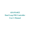 ADAM-6022 Dual Loop PID Controller User's Manual