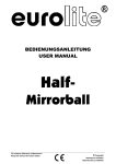 EUROLITE Half-Mirrorball User Manual