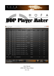 User Manual HOFA DDP Player Maker V1.0.12 - HOFA