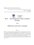 BoA – The Bolometer Data Analysis Project Reference and user's