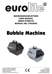 EUROLITE Bubble Machine User Manual