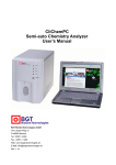 CliChemPC Semi-auto Chemistry Analyzer User's Manual