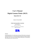 User's Manual Digital Gamma Finder (DGF)