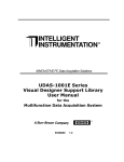 UDAS-1001E Series Visual Designer Support Library User Manual